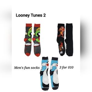 Men's fun socks - 3 for$10 - Looney Tunes 2